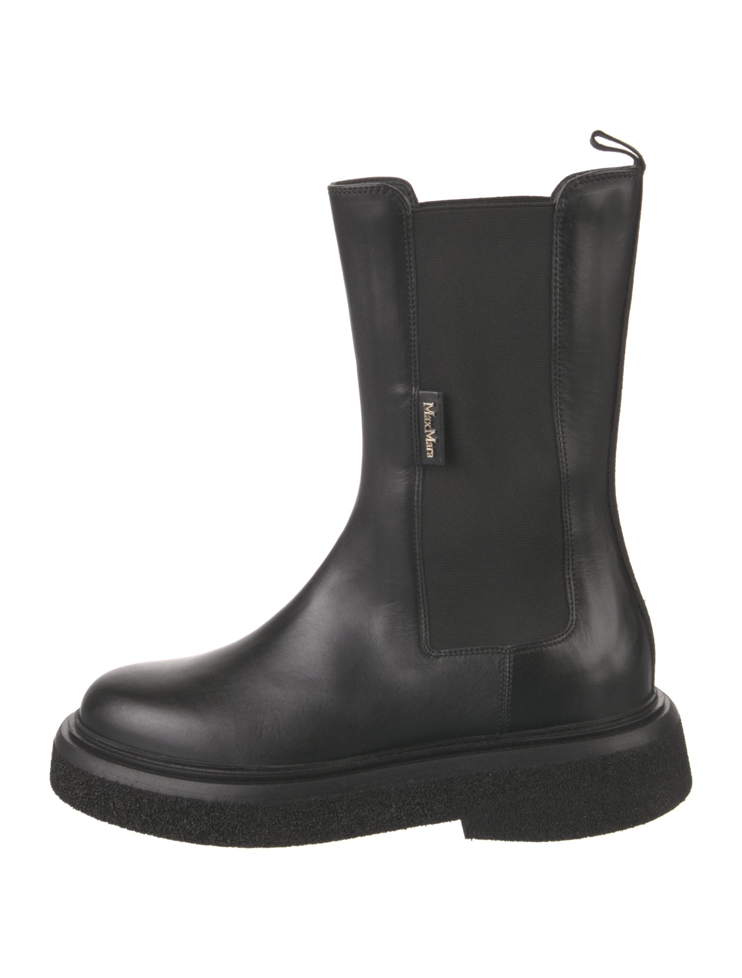 Max Mara Leather Chelsea Boots