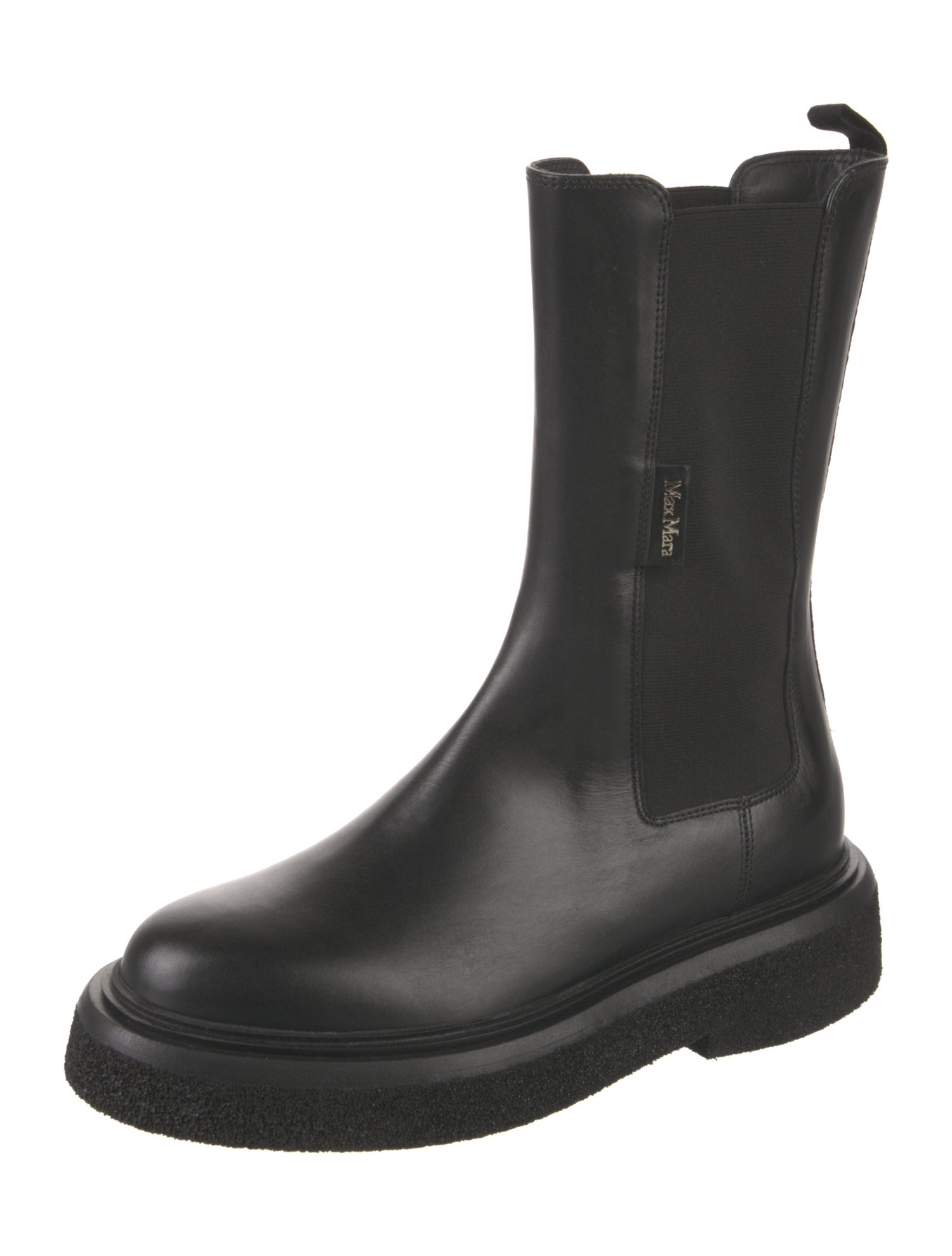 Max Mara Leather Chelsea Boots