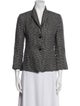 Max Mara Linen Houndstooth Print Blazer