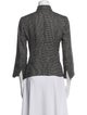 Max Mara Linen Houndstooth Print Blazer