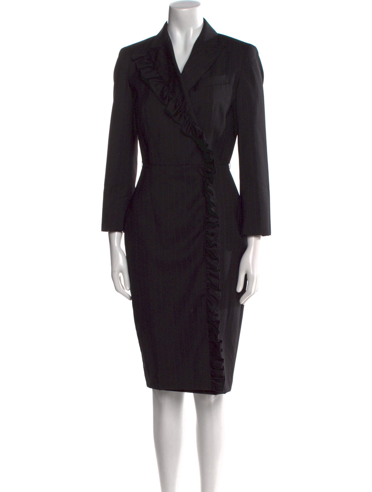 Max Mara Virgin Wool Knee-Length Dress