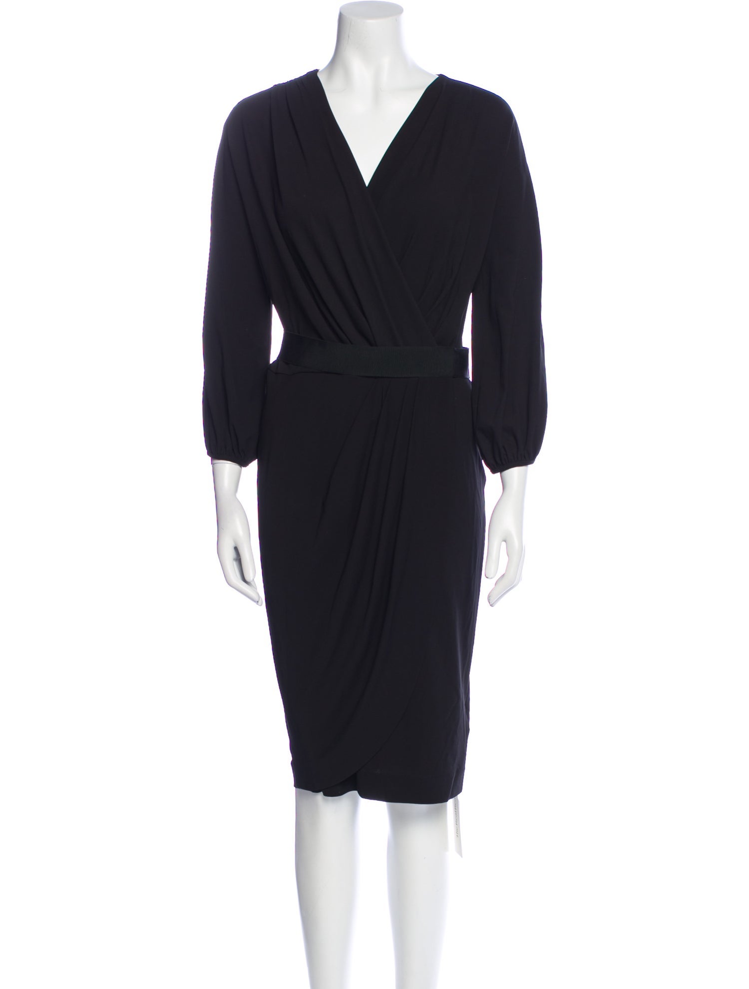 Max Mara V-Neck Knee-Length Dress