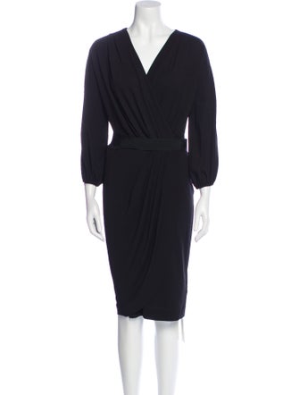 Max Mara V-Neck Knee-Length Dress