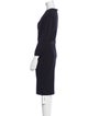 Max Mara V-Neck Knee-Length Dress