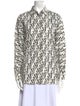 Max Mara Printed Long Sleeve Button-Up Top