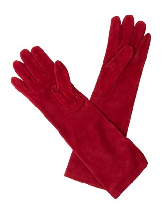 Max Mara Suede Long Gloves