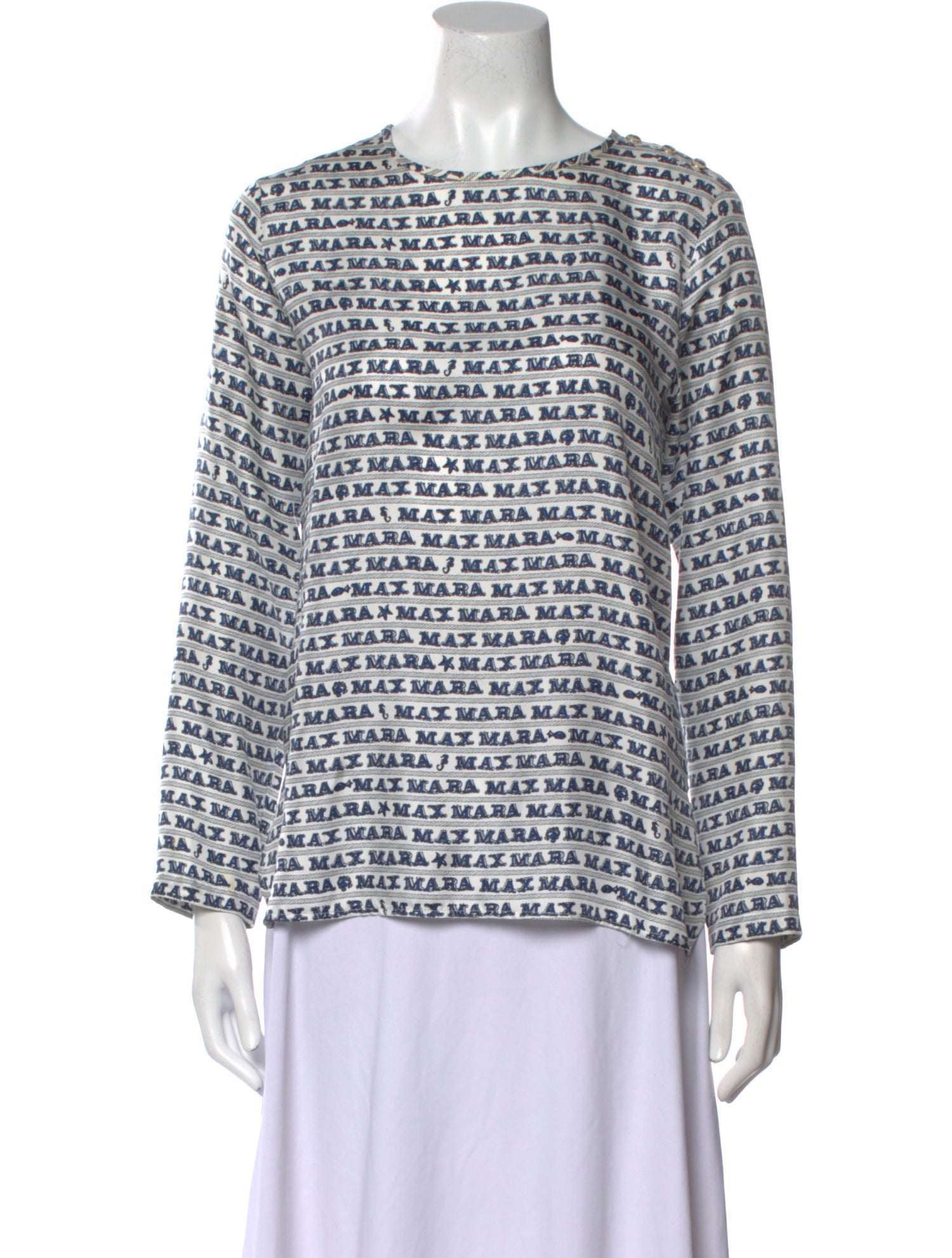 Max Mara Silk Printed Blouse