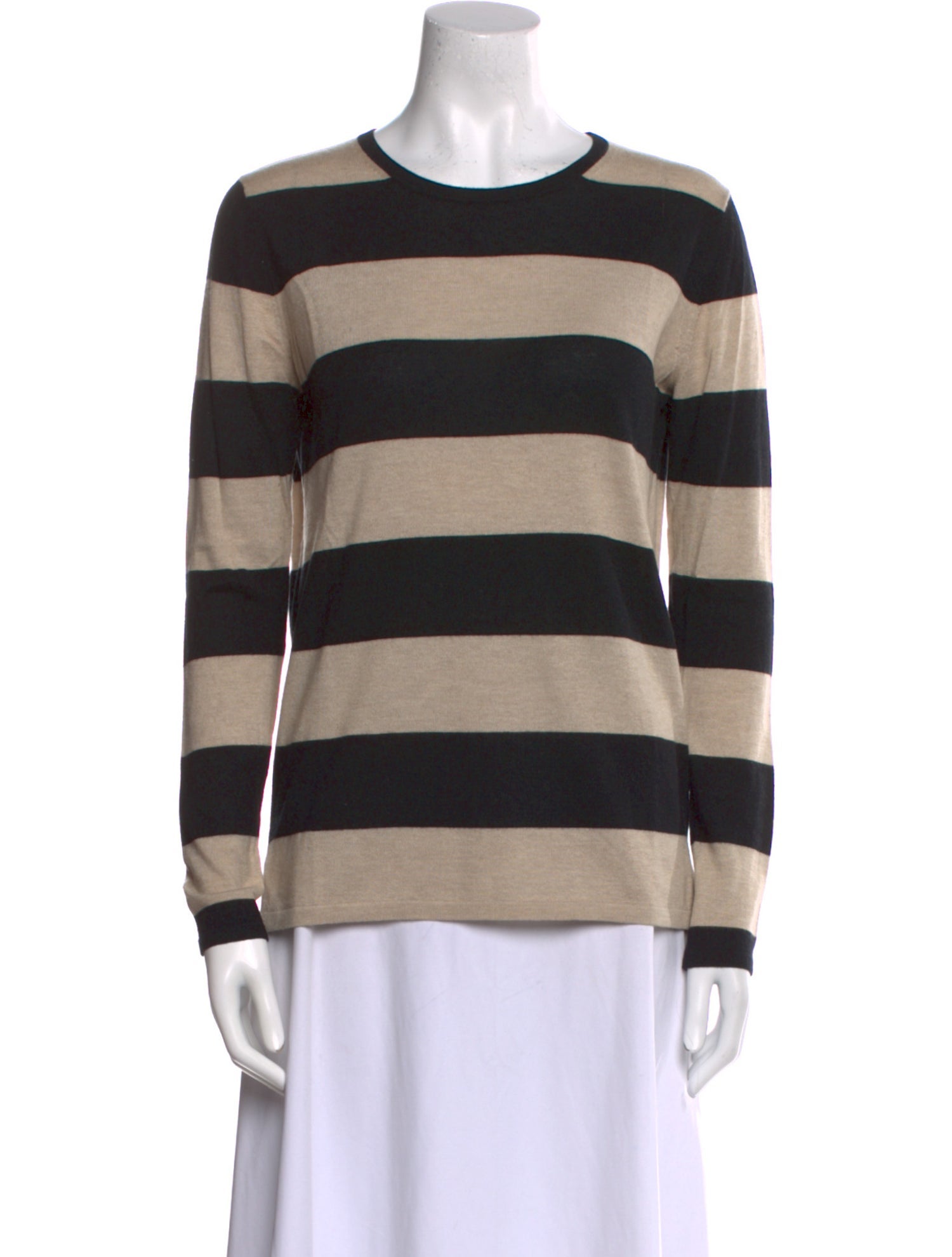 Max Mara Striped Crew Neck Sweater
