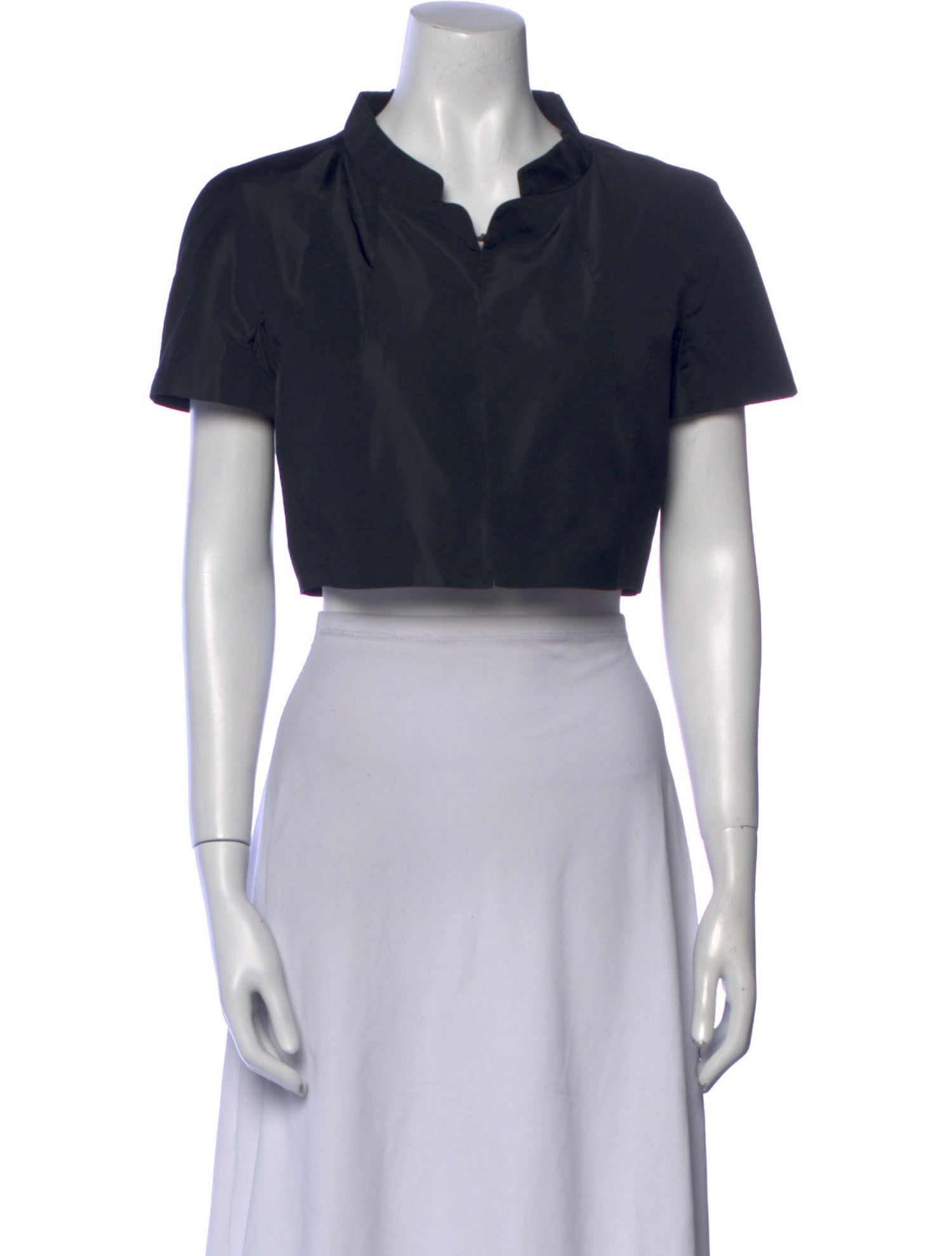 Max Mara Silk V-Neck Crop Top