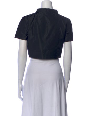 Max Mara Silk V-Neck Crop Top