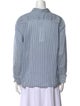 Max Mara Striped Long Sleeve Button-Up Top