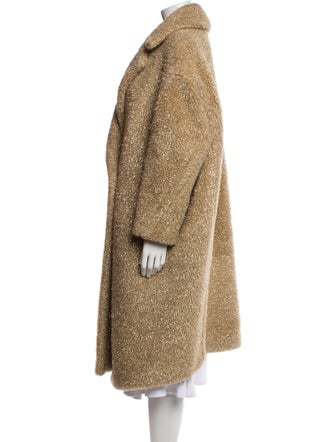 Max Mara Camel Hair Faux Fur Coat