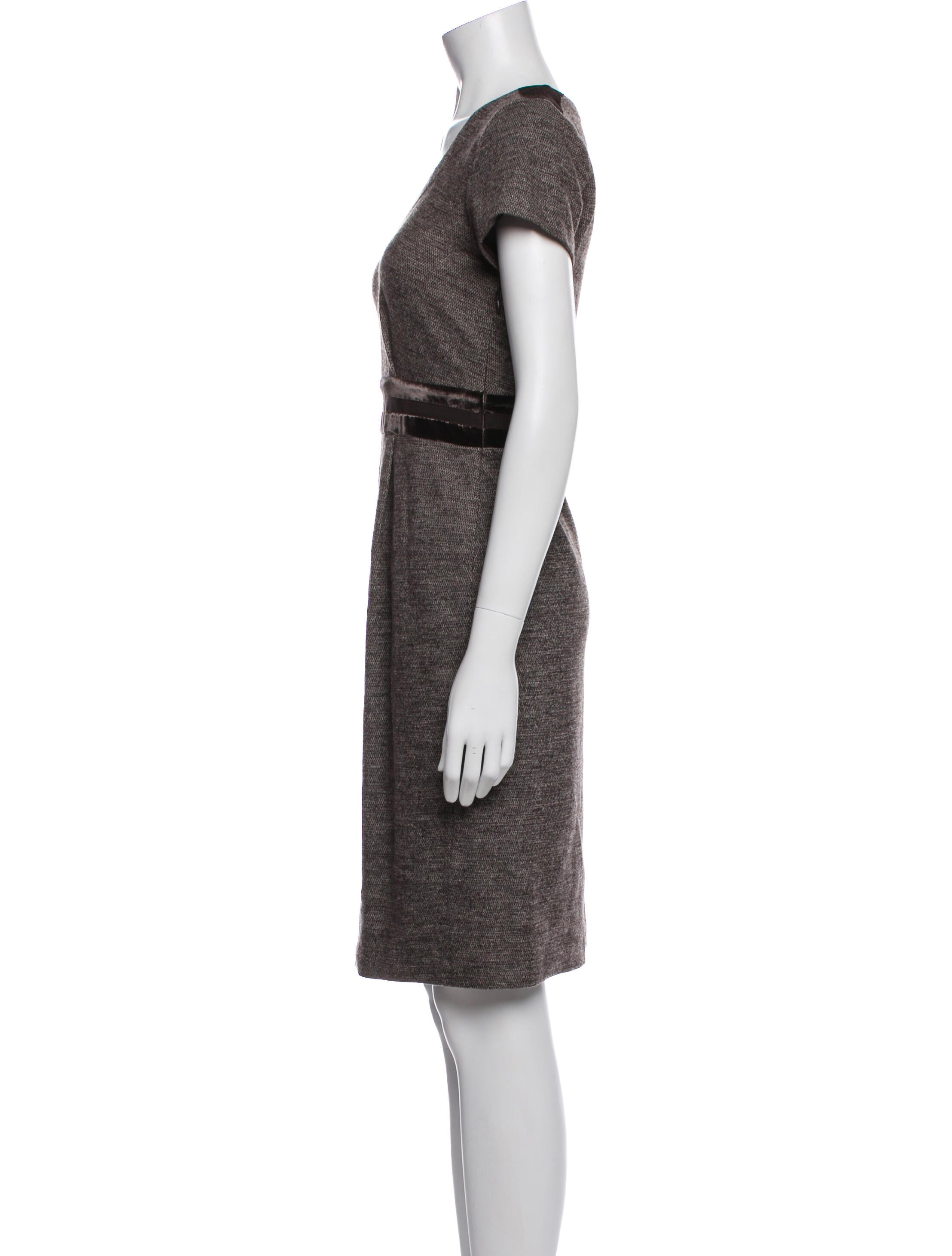 Max Mara Virgin Wool Knee-Length Dress
