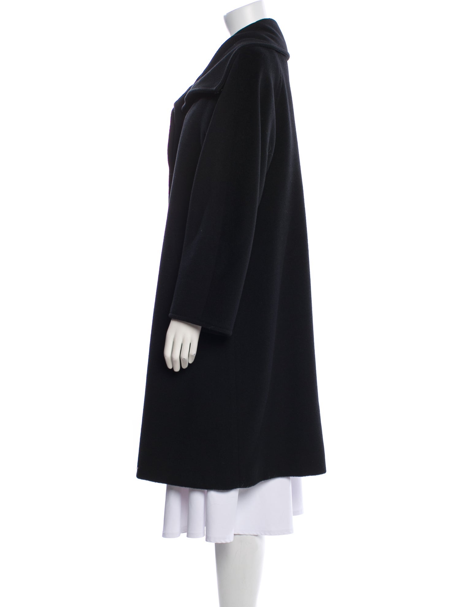 Max Mara Virgin Wool Faux Fur Coat