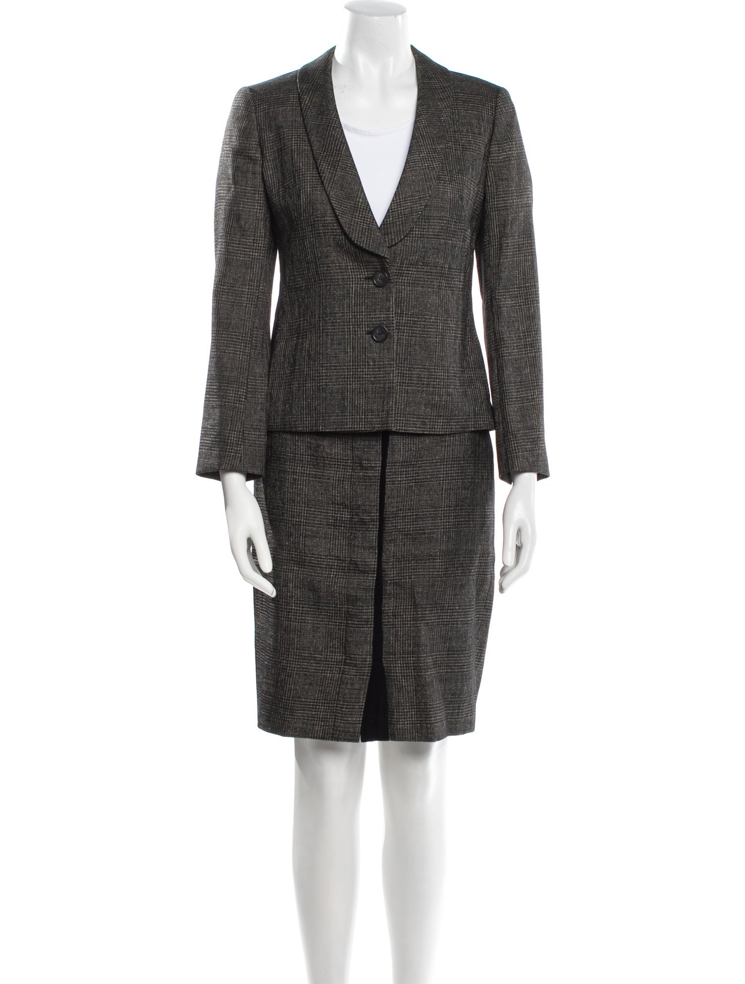 Max Mara Wool Printed Skirt Set