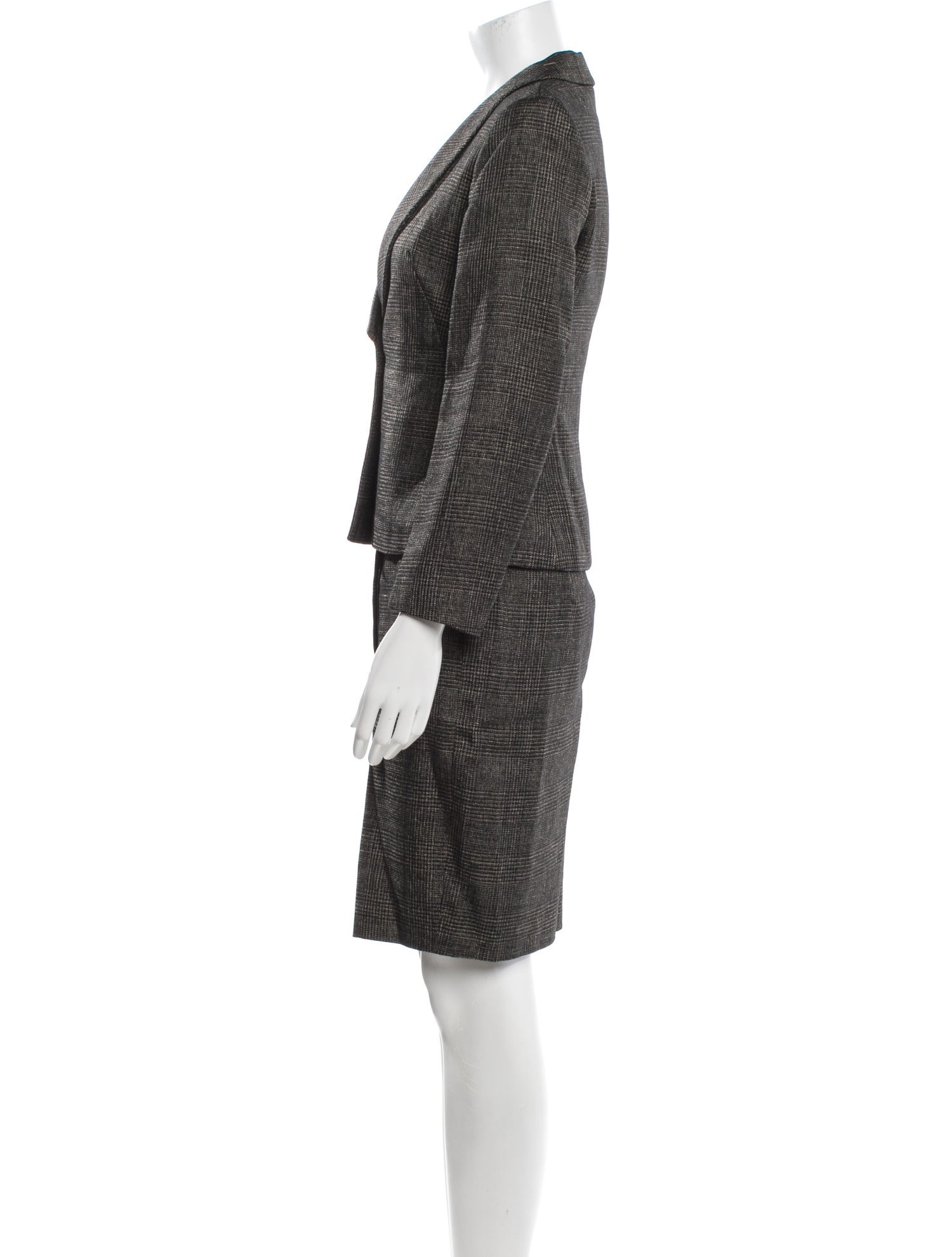 Max Mara Wool Printed Skirt Set