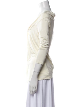 Max Mara V-Neck Three-Quarter Sleeve Blouse