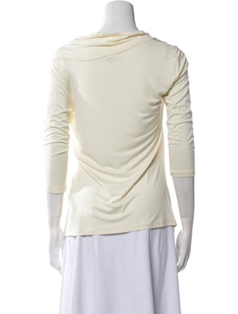 Max Mara V-Neck Three-Quarter Sleeve Blouse