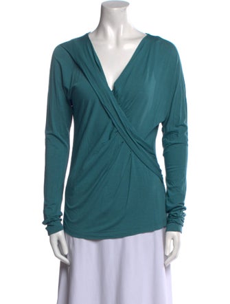 Max Mara V-Neck Long Sleeve Blouse