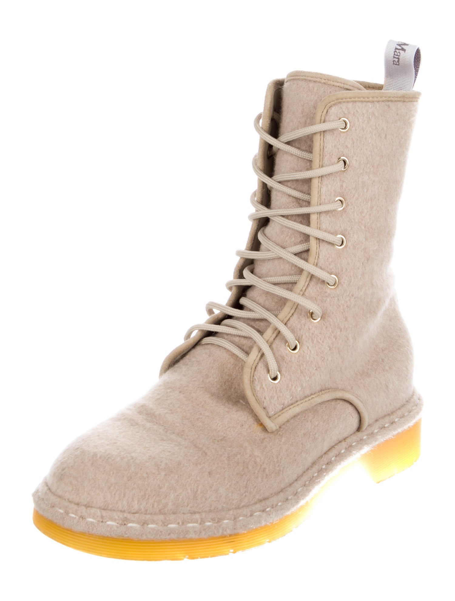 Max Mara Felt Combat Boots