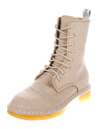 Max Mara Felt Combat Boots