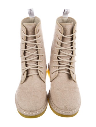 Max Mara Felt Combat Boots