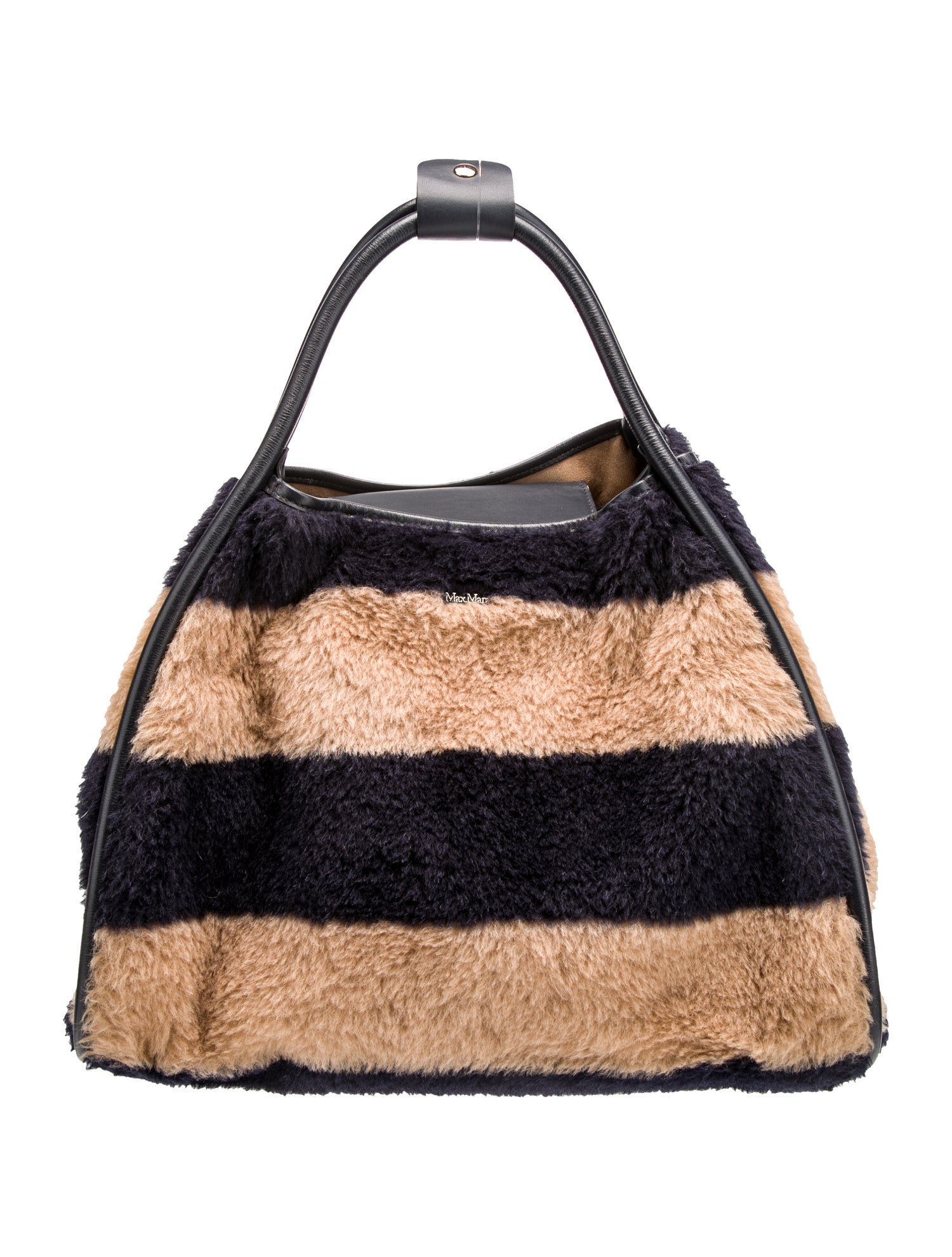 Max Mara Faux Fur Bucket Bag