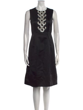 Max Mara Crew Neck Knee-Length Dress