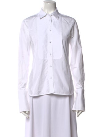 Max Mara Long Sleeve Button-Up Top
