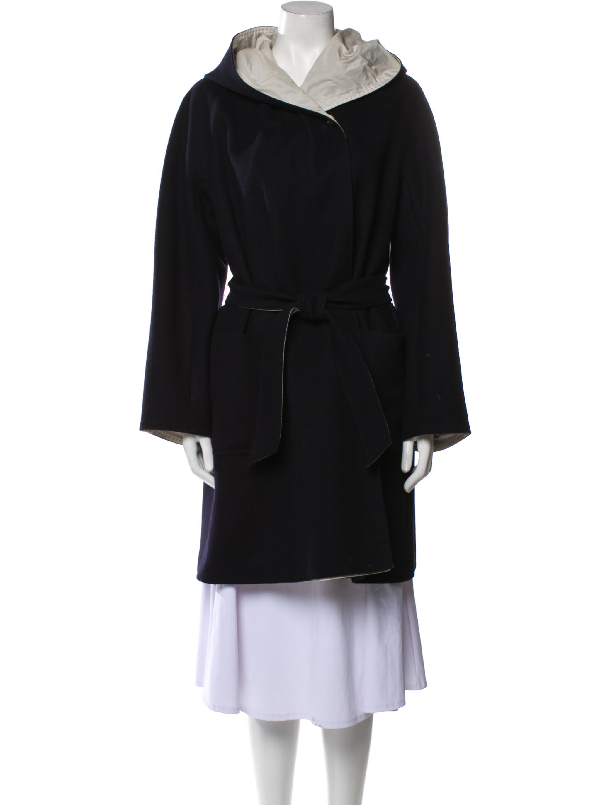 Max Mara Virgin Wool Faux Fur Coat