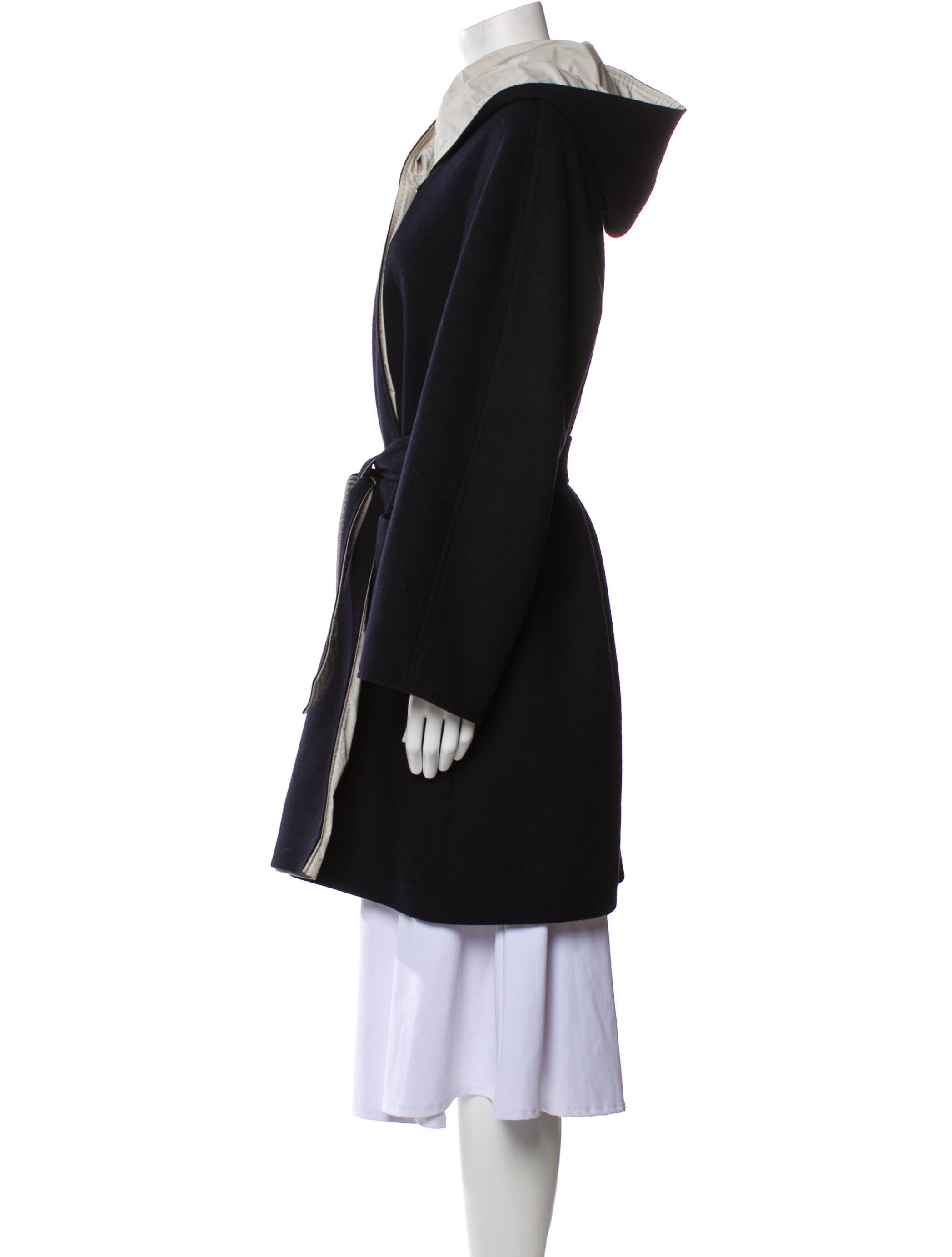 Max Mara Virgin Wool Faux Fur Coat