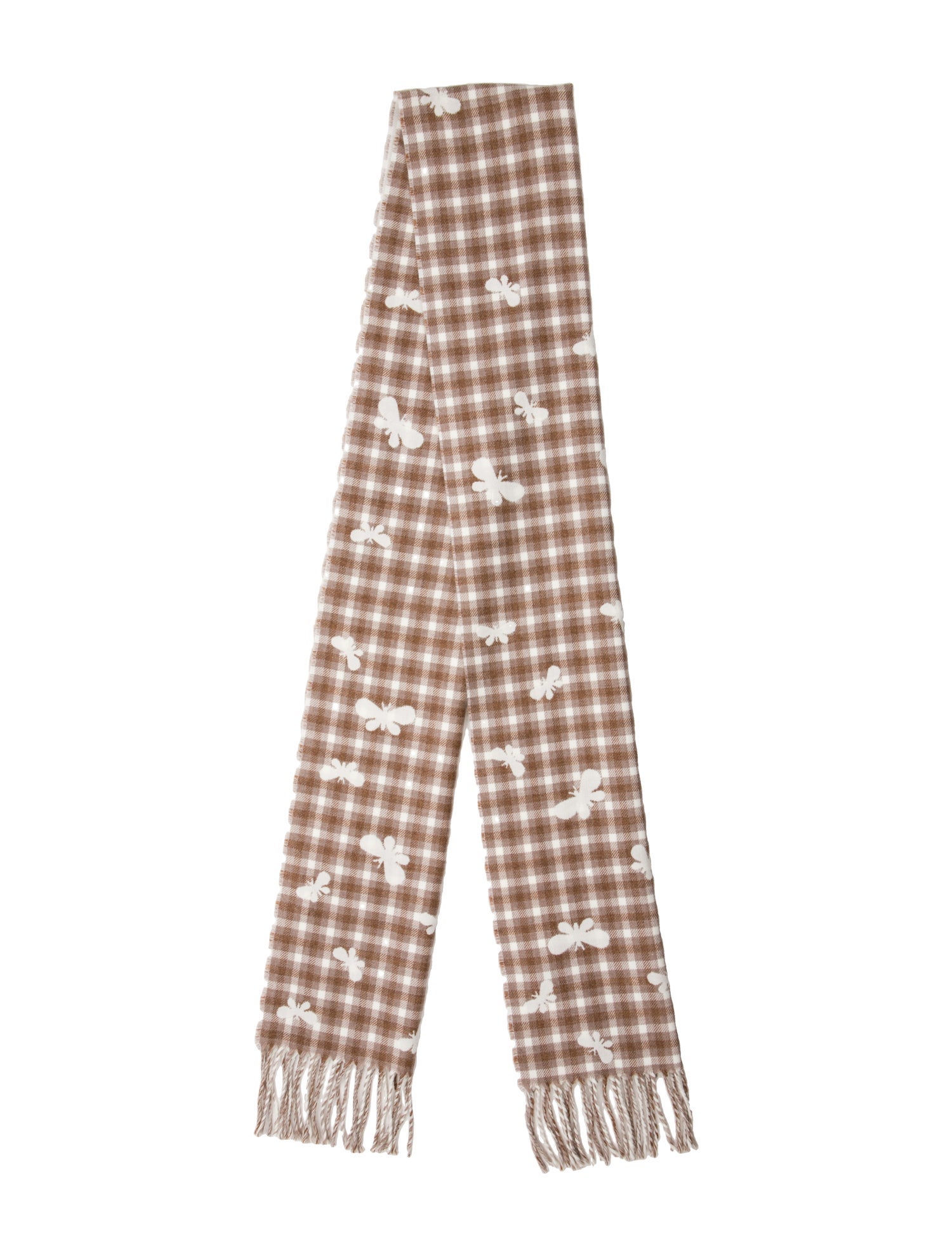 Weekend Max Mara Wool Plaid Print Scarf