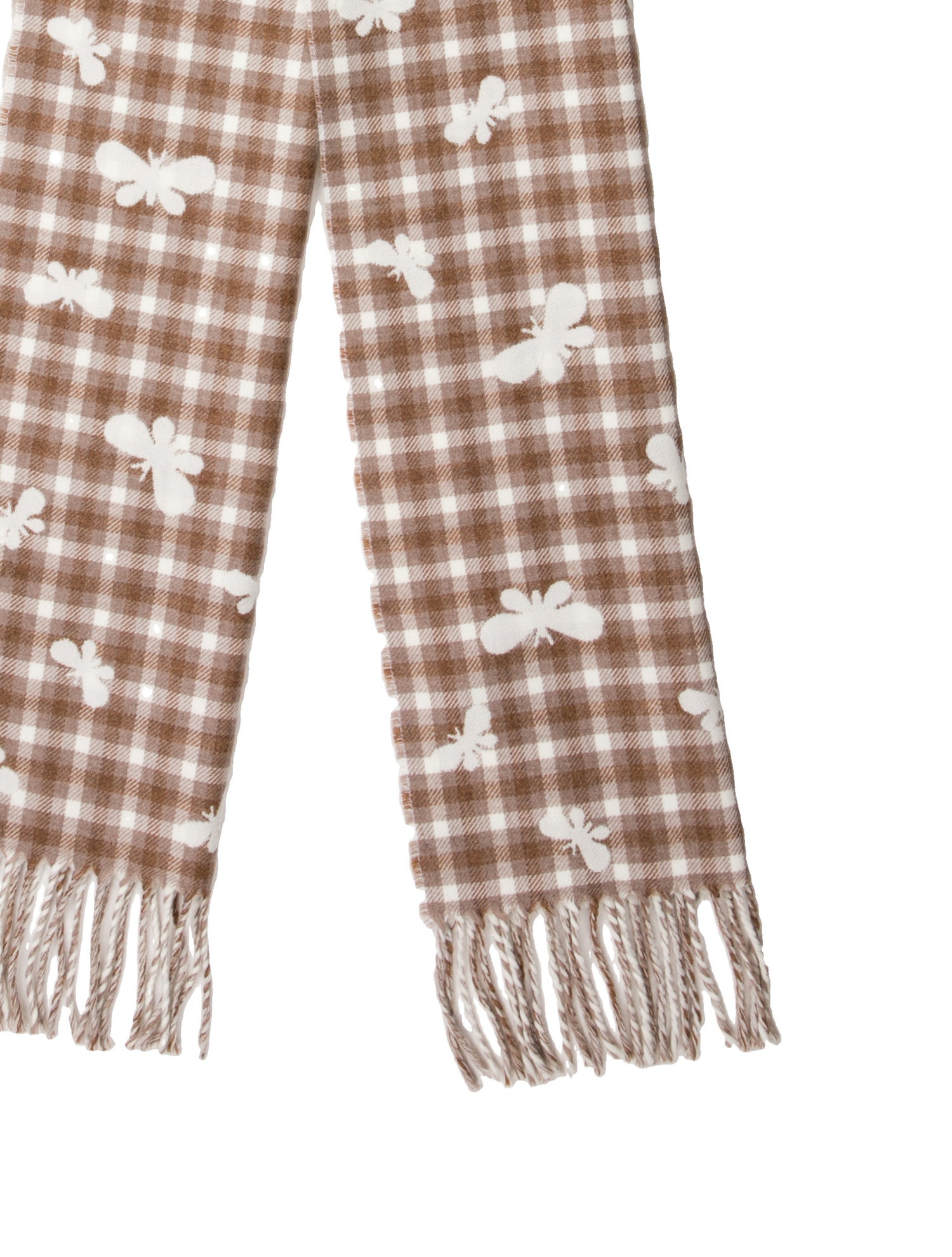 Weekend Max Mara Wool Plaid Print Scarf
