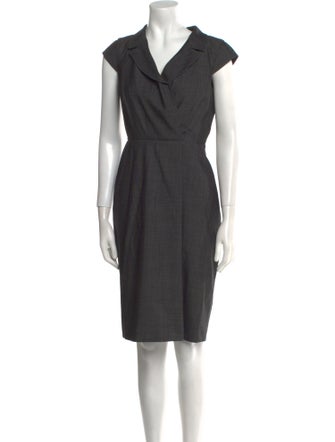 Max Mara Virgin Wool Knee-Length Dress