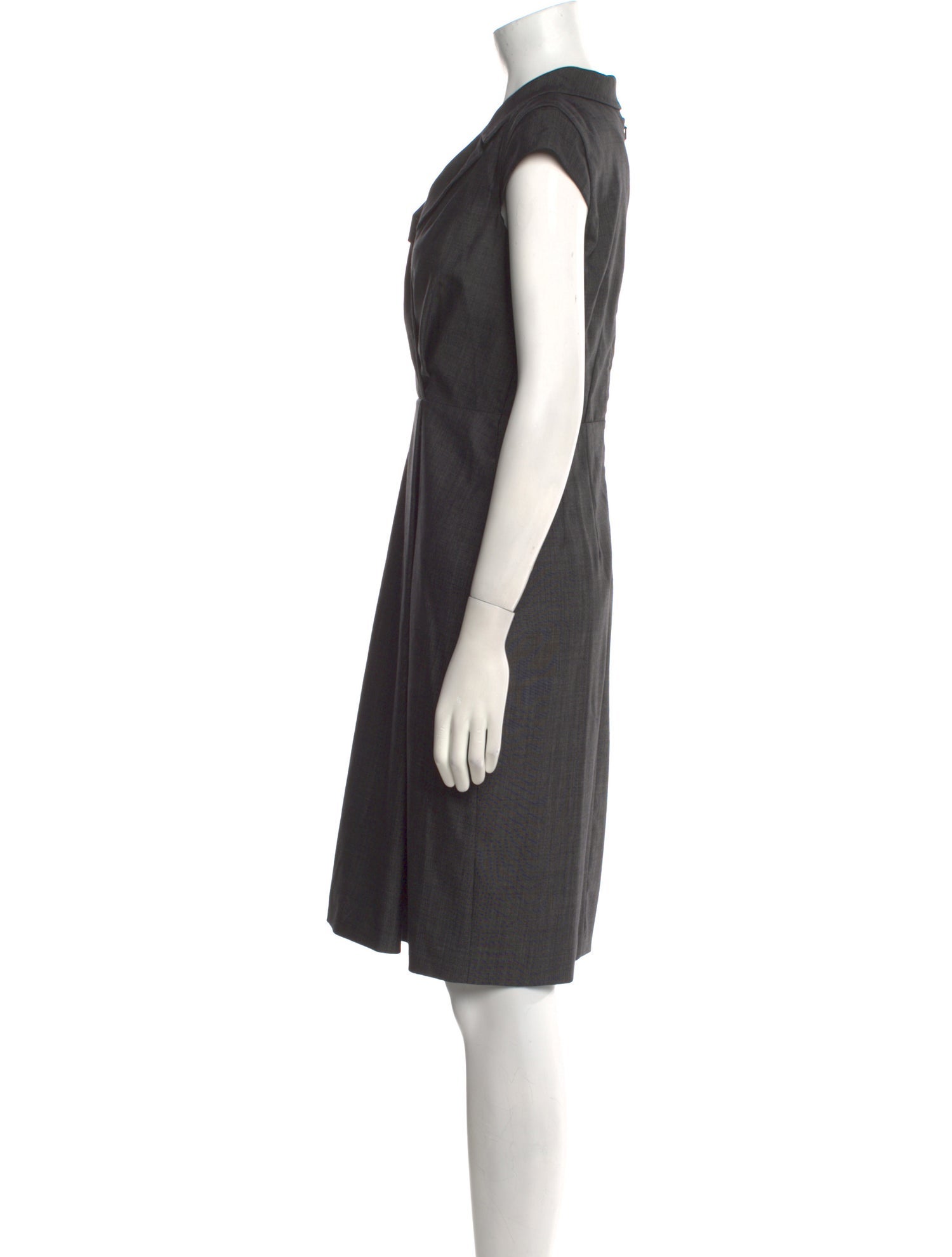 Max Mara Virgin Wool Knee-Length Dress