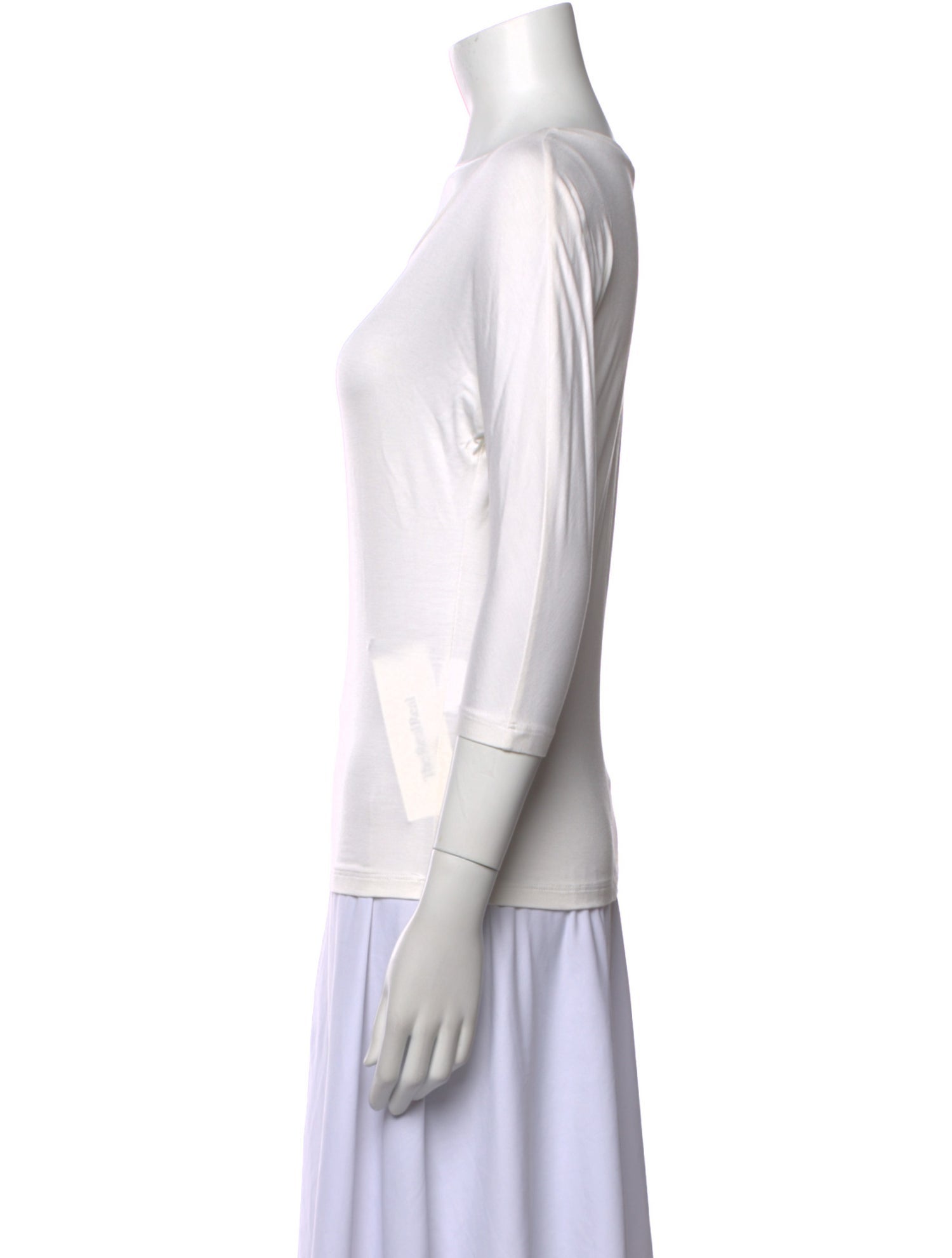 Max Mara Scoop Neck Three-Quarter Sleeve T-Shirt