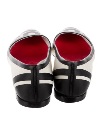 Max Mara Leather Colorblock Pattern Ballet Flats