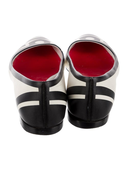 Max Mara Leather Colorblock Pattern Ballet Flats