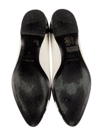 Max Mara Leather Colorblock Pattern Ballet Flats