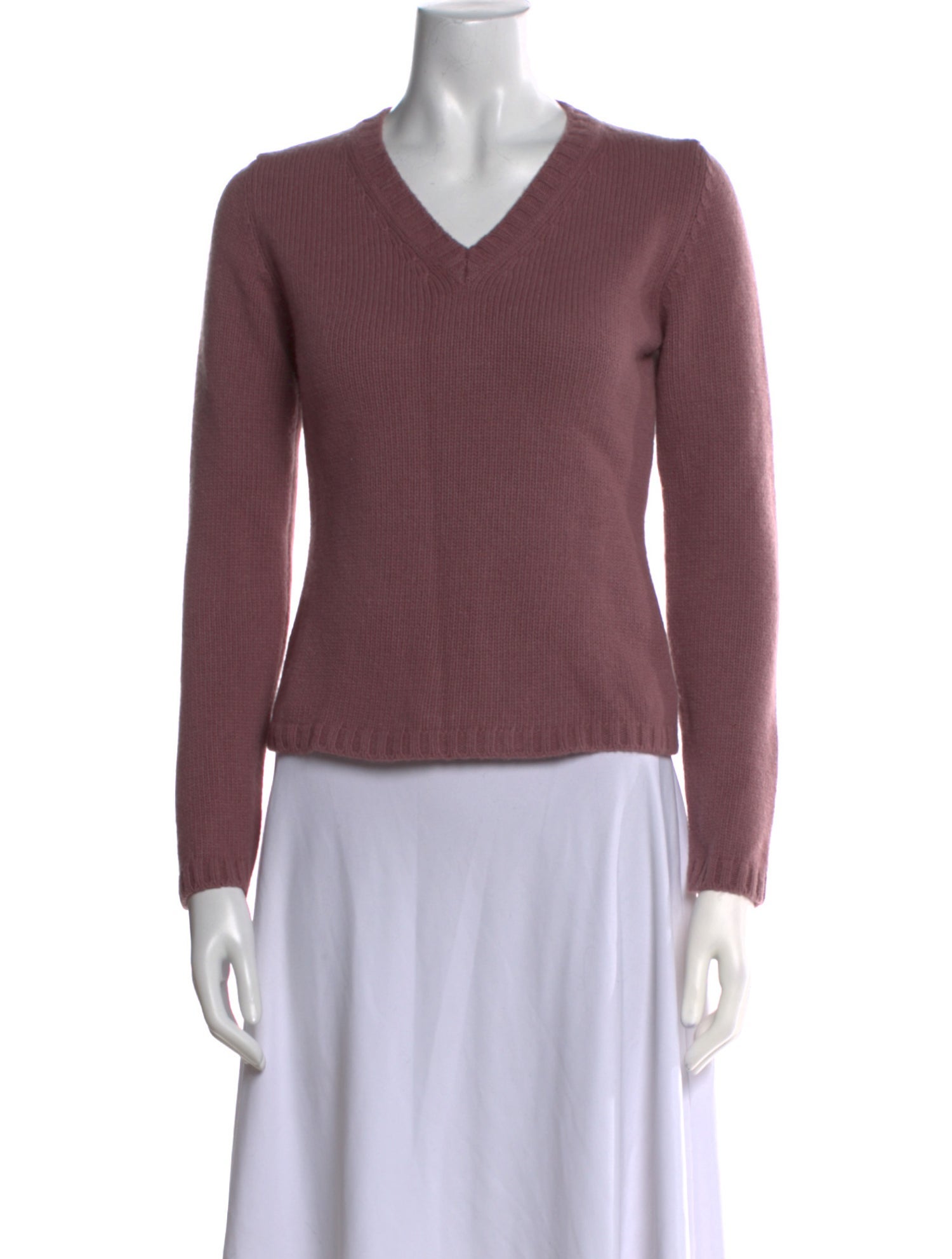 Max Mara Virgin Wool V-Neck Sweater