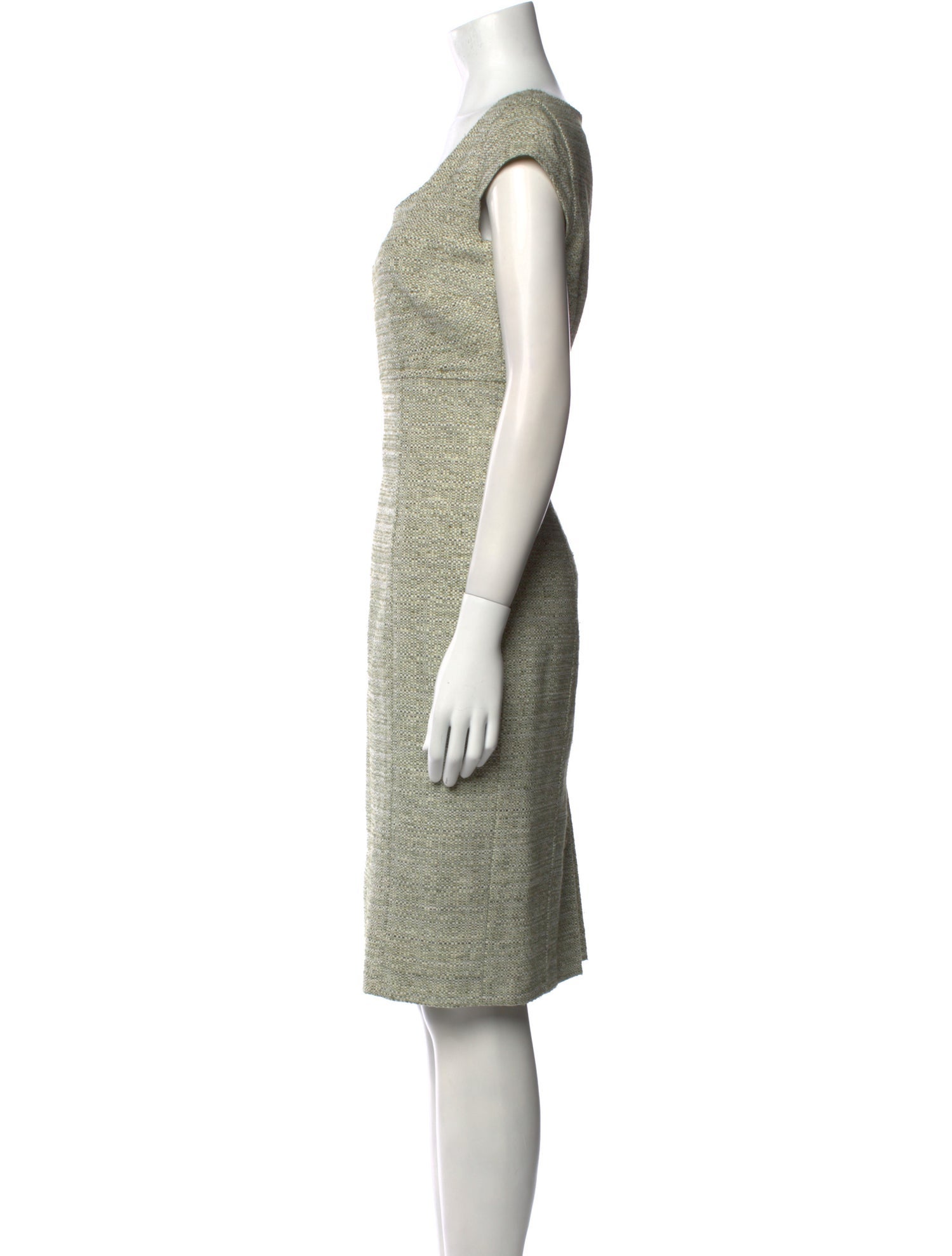 Max Mara Scoop Neck Knee-Length Dress