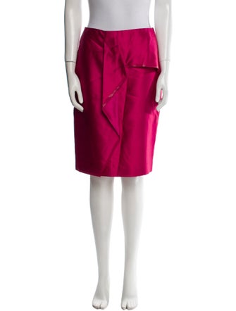 Max Mara Silk Knee-Length Skirt