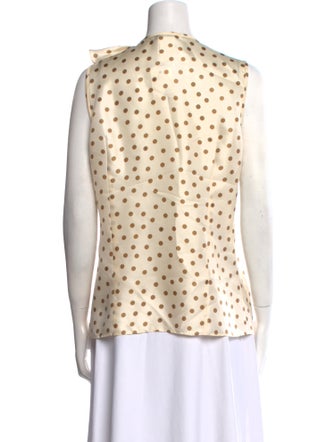 Max Mara Silk Polka Dot Print Blouse