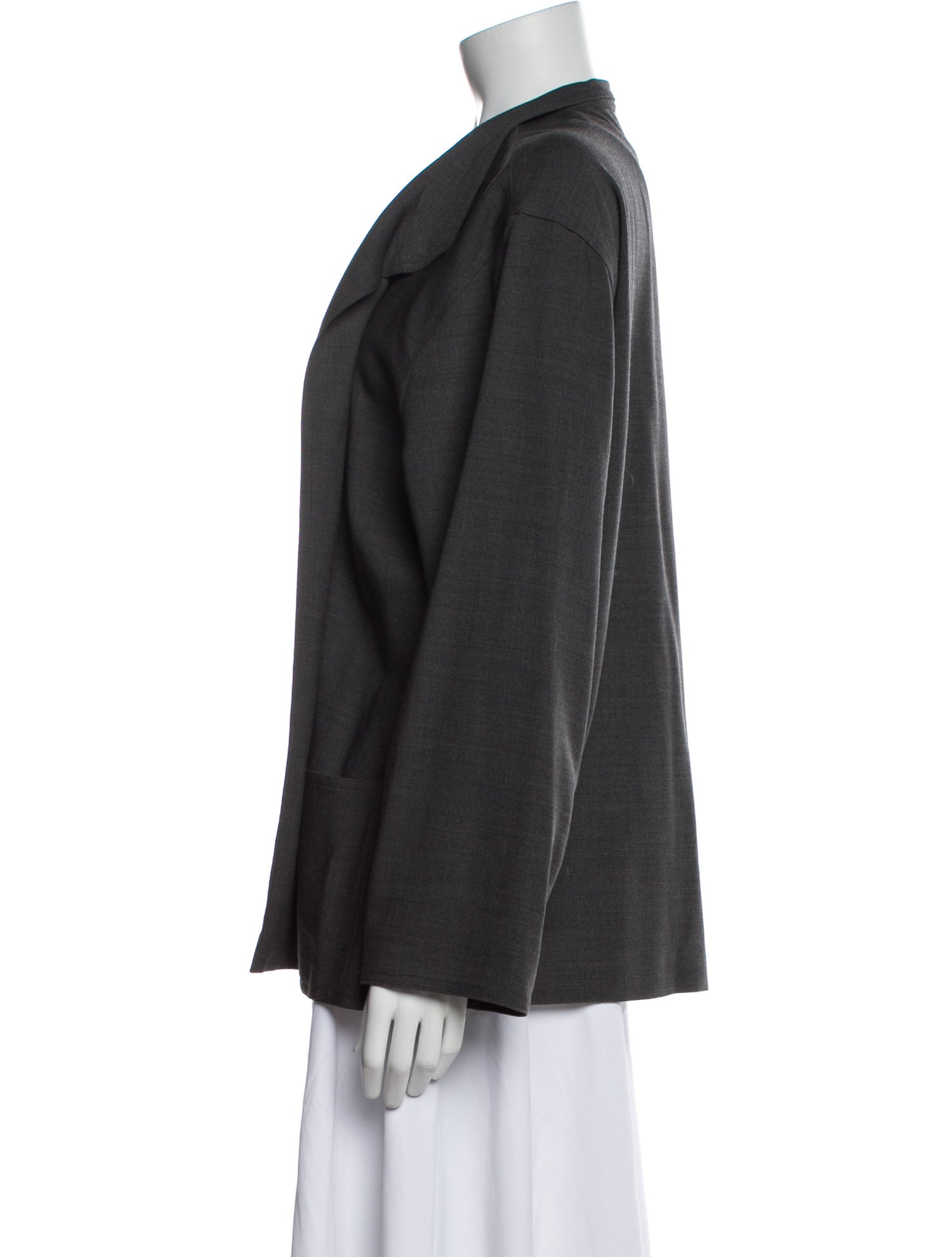 Max Mara Virgin Wool V-Neck Blouse