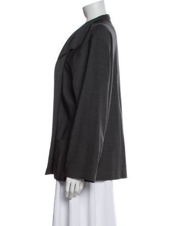 Max Mara Virgin Wool V-Neck Blouse