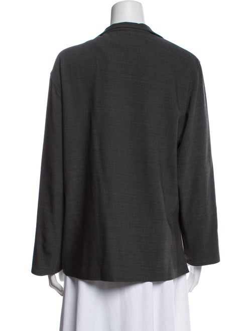 Max Mara Virgin Wool V-Neck Blouse