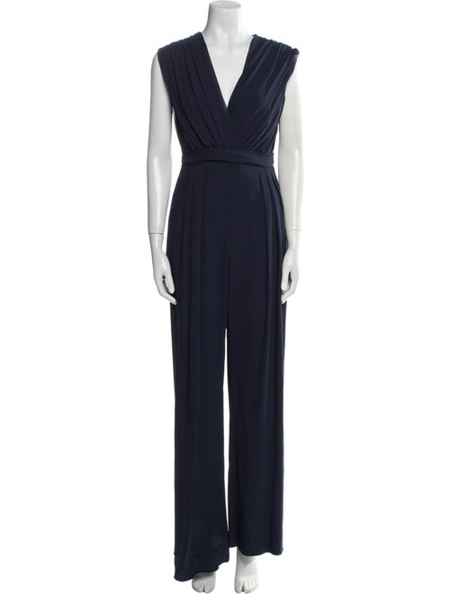 Max Mara Silk V-Neck Jumpsuit