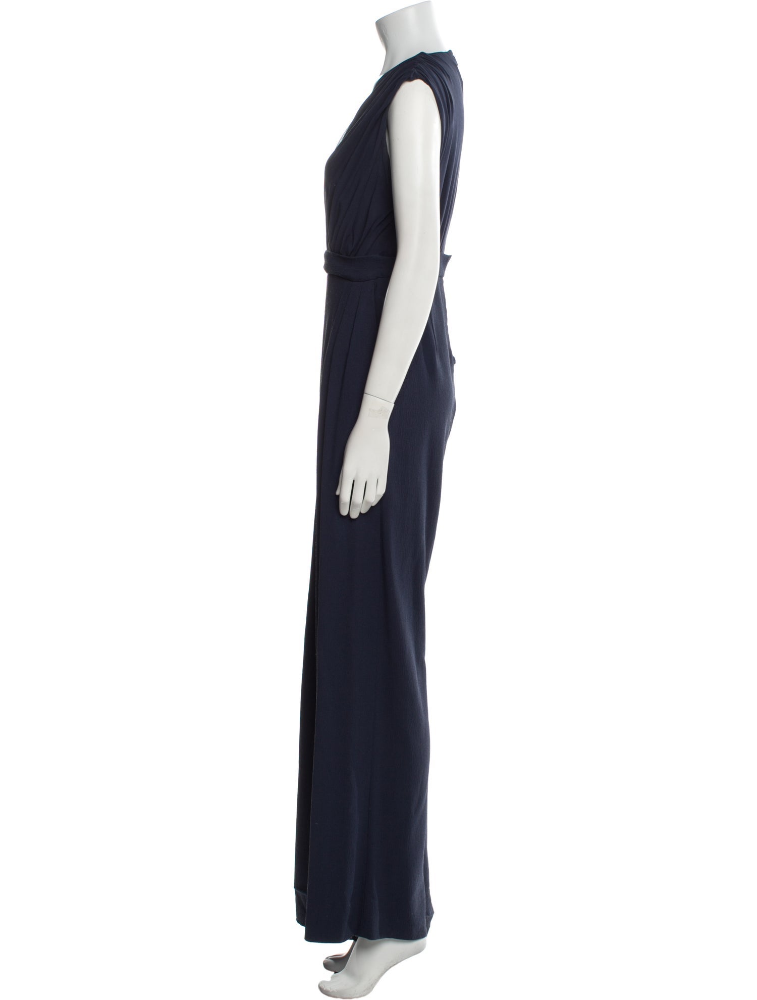 Max Mara Silk V-Neck Jumpsuit