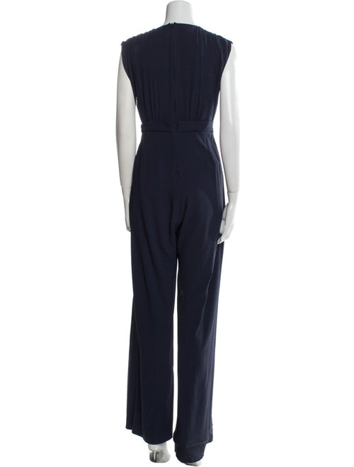 Max Mara Silk V-Neck Jumpsuit