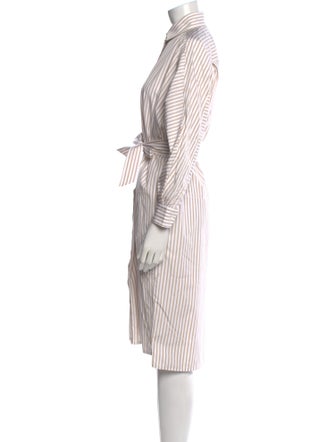 Max Mara Striped Midi Length Dress